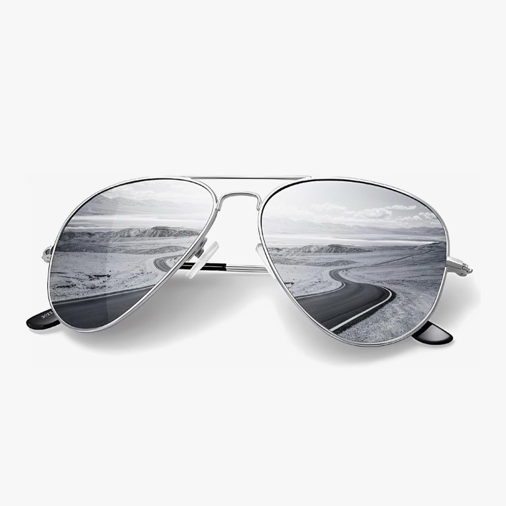 Classic Silver Aviator Sunglasses